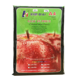 Giấy in ảnh kim mai 1 mặt bóng ĐL135 (100 tờ/tập)