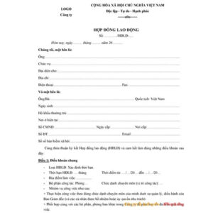 Hợp đồng lao động mẫu