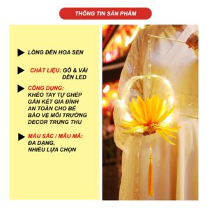 Đèn lồng Trung Thu Hoa Sen Handmade