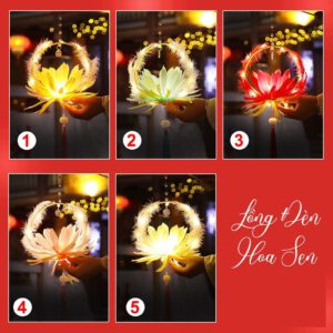 Đèn lồng Trung Thu Hoa Sen Handmade