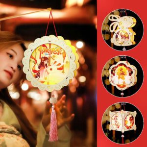 Đèn lồng Trung Thu gỗ tự ghép hình động vật đáng yêu Handmade DIY