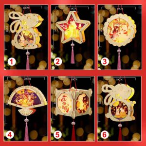 Đèn lồng Trung Thu gỗ tự ghép hình động vật đáng yêu Handmade DIY