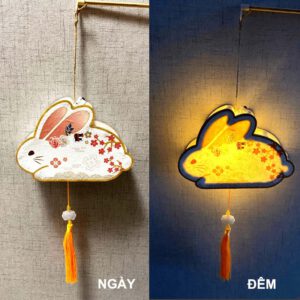 Đèn Lồng Trung Thu Thỏ Ngọc Gỗ Handmade DIY